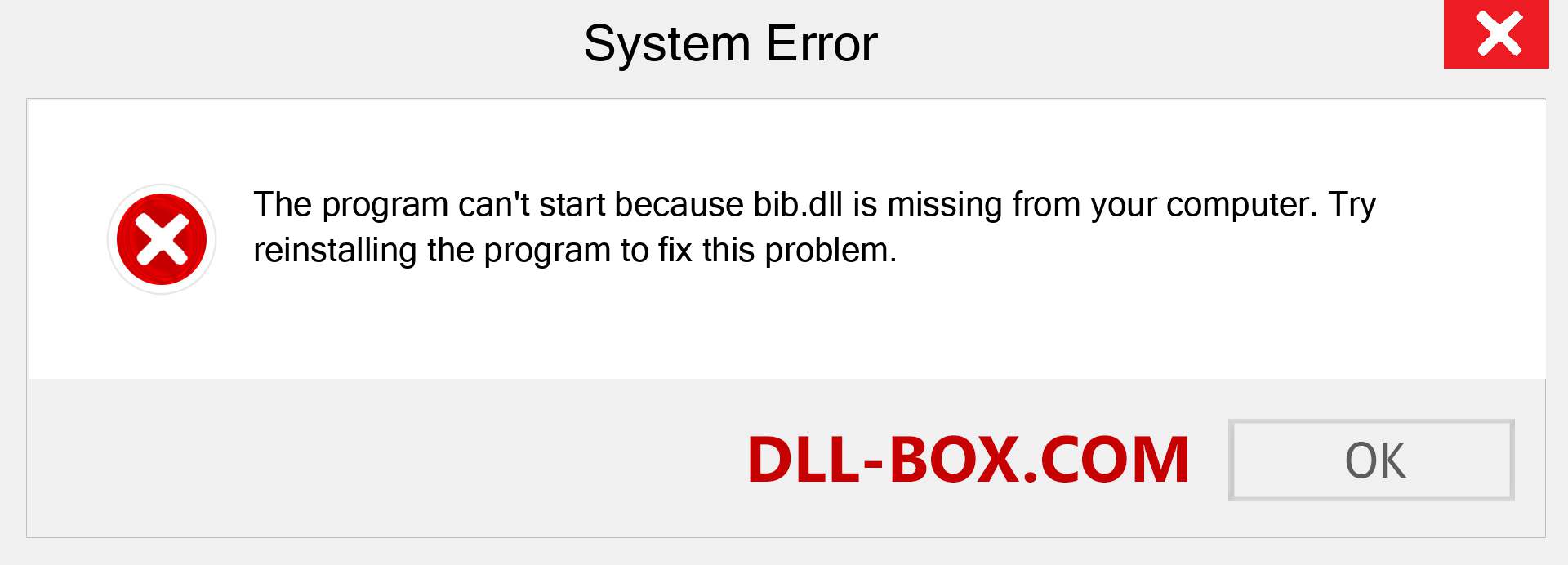  bib.dll file is missing?. Download for Windows 7, 8, 10 - Fix  bib dll Missing Error on Windows, photos, images